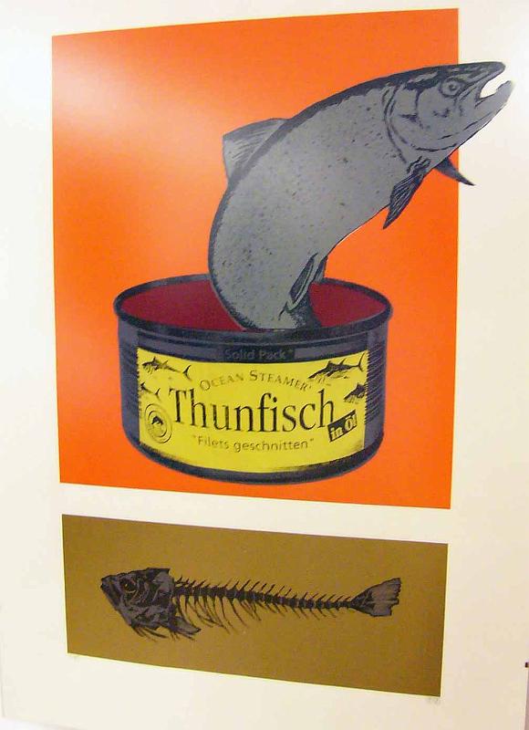 blank07.jpg - Susanne Blank: Siebdruck "Thunfisch"